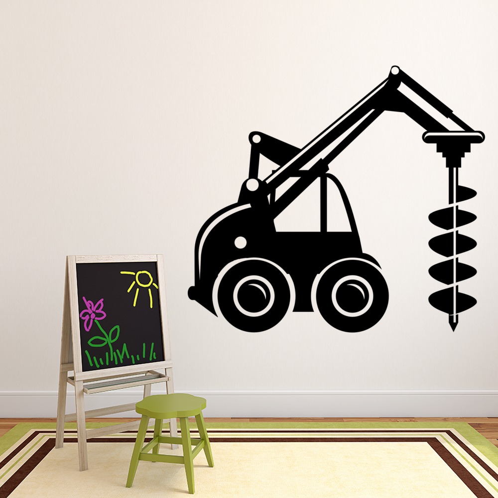 Drill Truck Childrens Wall Sticker