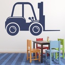 Fork Lift Childrens Construction Wall Sticker