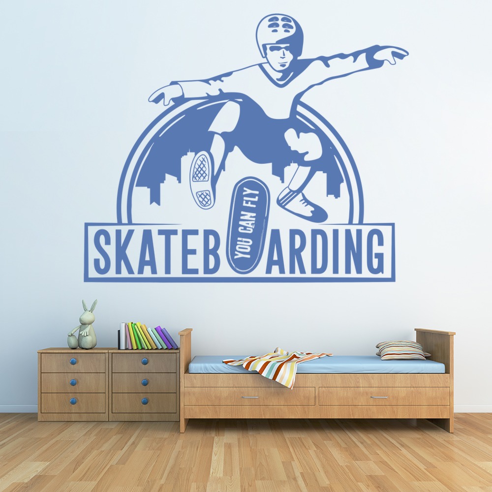 Skateboard Stunt Kids Wall Sticker