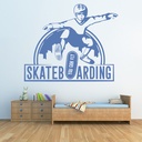 Skateboard Stunt Kids Wall Sticker