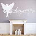 Angel Floral Branch Wall Sticker