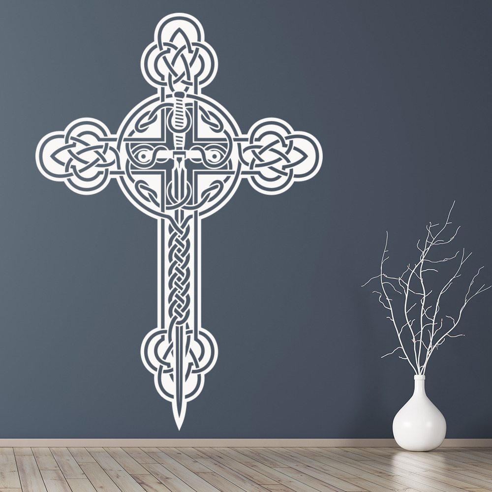 Celtic Cross Christianity Wall Sticker