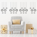 Christmas Baubles & Snowflakes Wall Sticker