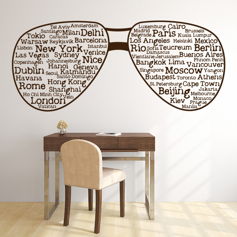 Capital City Sunglasses Wall Sticker