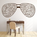 Capital City Sunglasses Wall Sticker