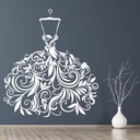 Bride Gown Wedding Dress Wall Sticker