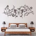 Butterfly Flower Branch Wall Sticker