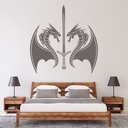 Dragon Sword Fantasy Monster Wall Sticker