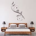 Delicate Swirl Floral Border Wall Sticker
