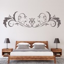 Delicate Floral Headboard Wall Sticker