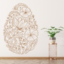 Floral Easter Egg Wall Sticker