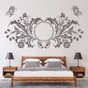Floral Butterfly Design Flowers Wall Sticker