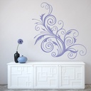 Floral Swirls Vines Leaf Wall Sticker