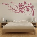 Flower Branch Border Headboard Wall Sticker