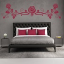 Flower Rose Floral Headboard Wall Sticker