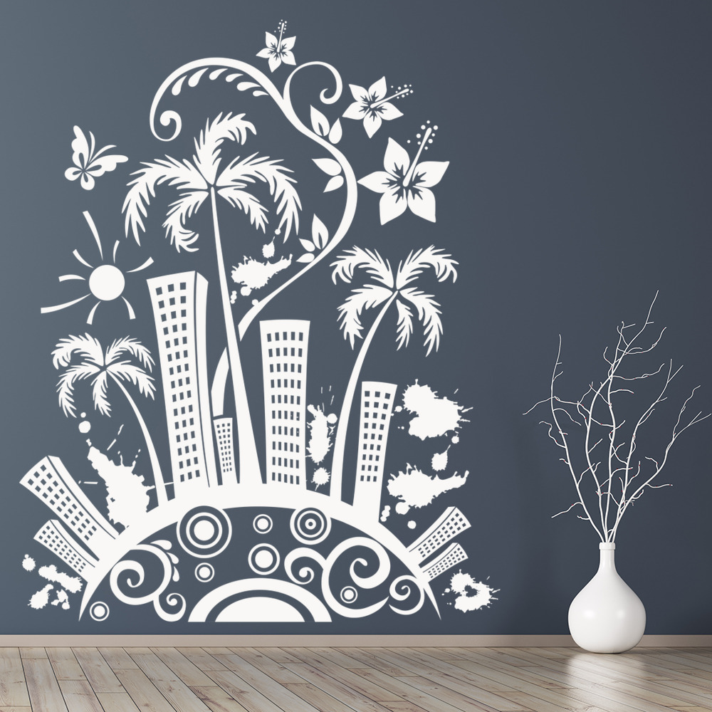 Funky City Sunshine Wall Sticker