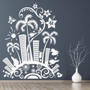Funky City Sunshine Wall Sticker