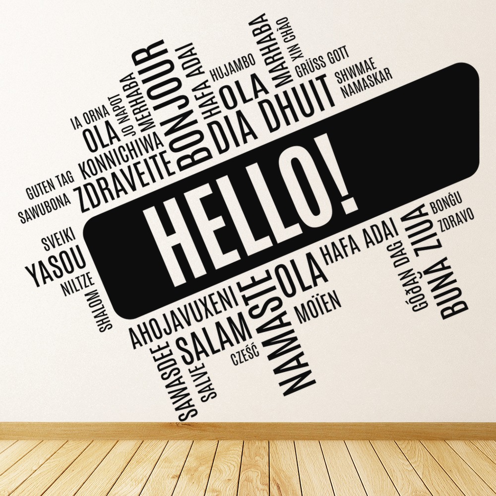 Hello Foreign Language Wall Sticker - Mod4