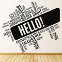 Hello Foreign Language Wall Sticker - Mod4
