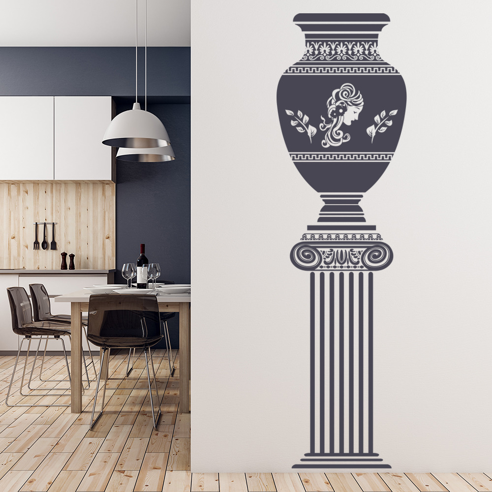 Greek Grecian Vase Wall Sticker - Mod3