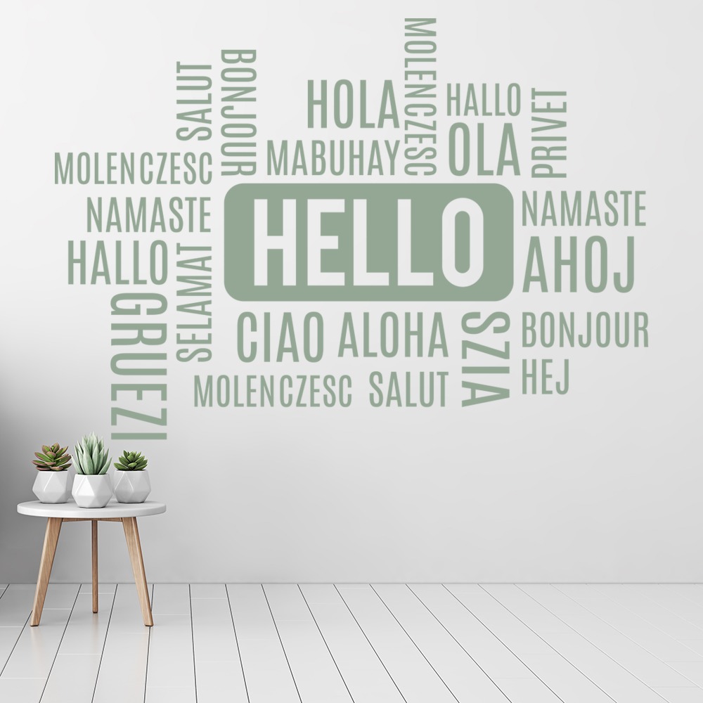 Hello Foreign Language Wall Sticker - Mod5