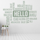 Hello Foreign Language Wall Sticker - Mod5