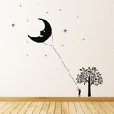 Kite Moon Stars Wall Sticker Scene