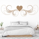 Love Heart Headboard Design Wall Sticker - Mod1