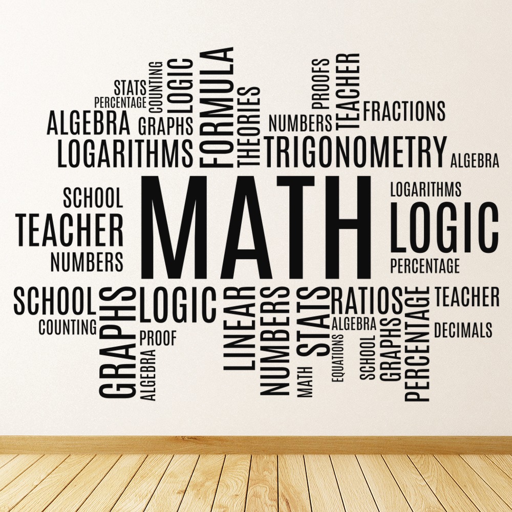 Math Classroom School Wall Sticker