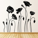 Poppy Flowers Floral Wall Sticker