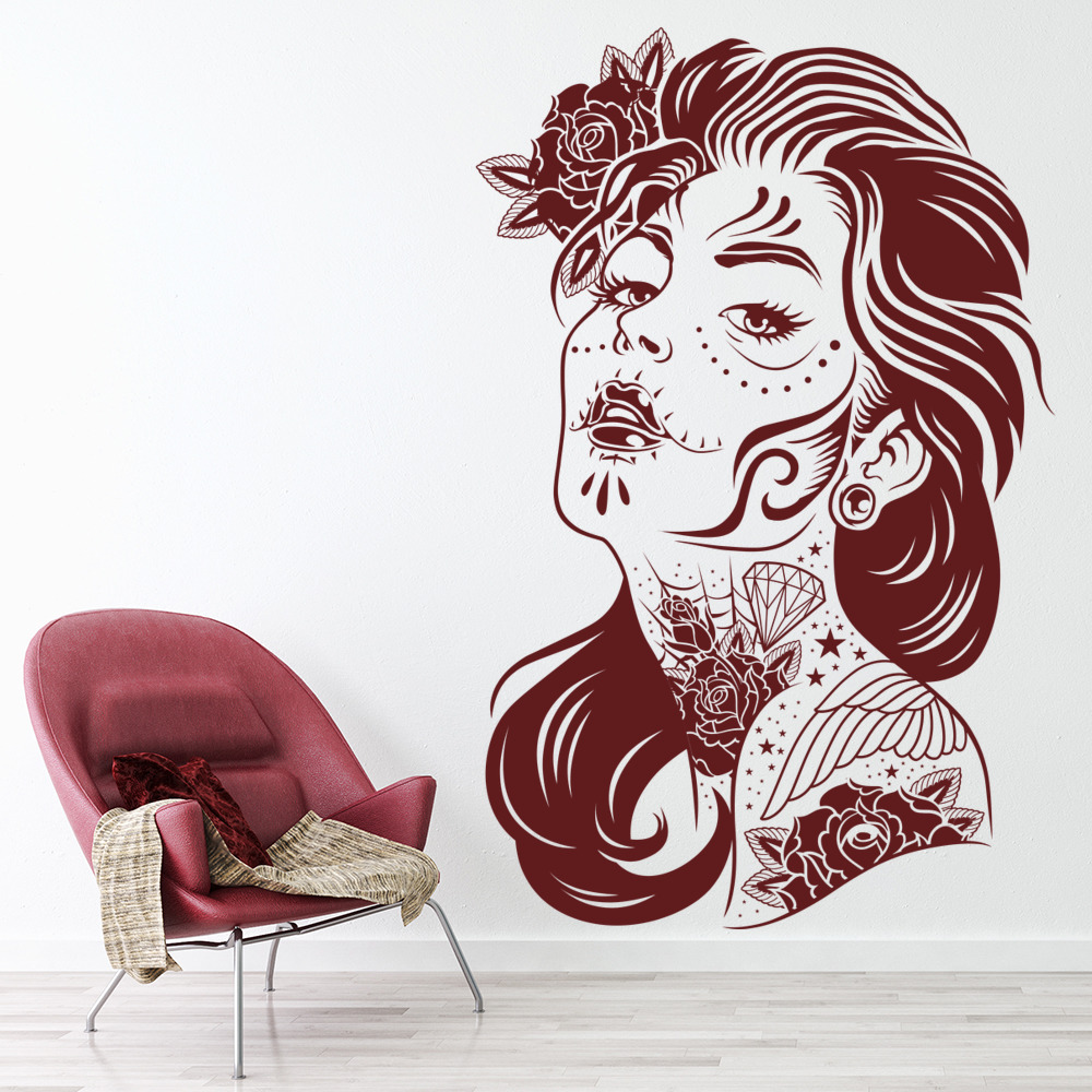 Tattoo Glamour Girl Wall Sticker