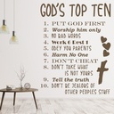 Ten Commandments Exodus Bible God Wall Sticker