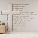 The Lords Prayer Christian Cross Wall Sticker - Mod7