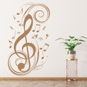 Treble Clef Musical Notes Wall Sticker - Mod4