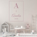 Personalised Name & Date Of Birth Nursery Wall Sticker