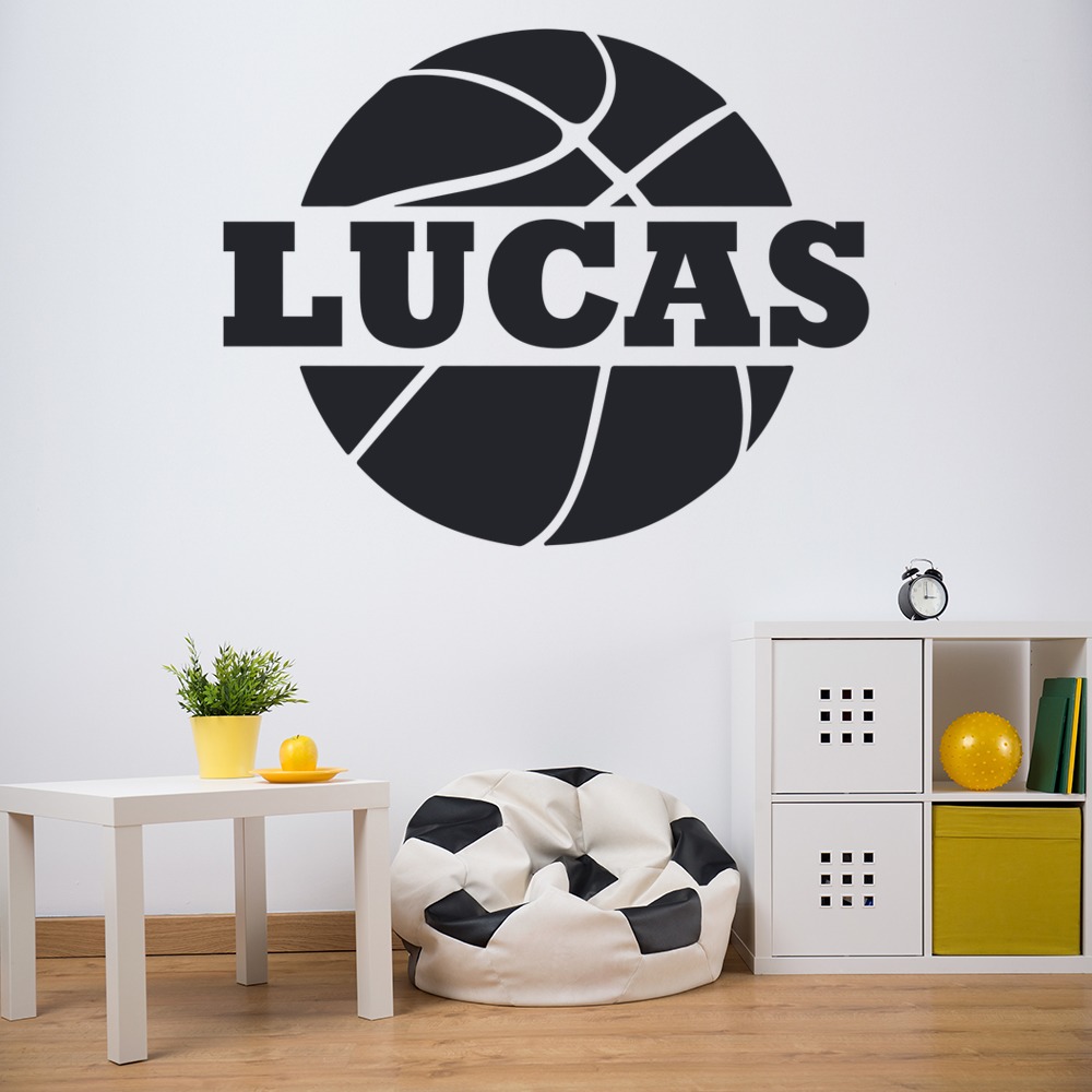 Personalised Name Basketball Sports Wall Sticker