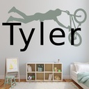 Personalised Name Bike Trick Stunt Wall Sticker