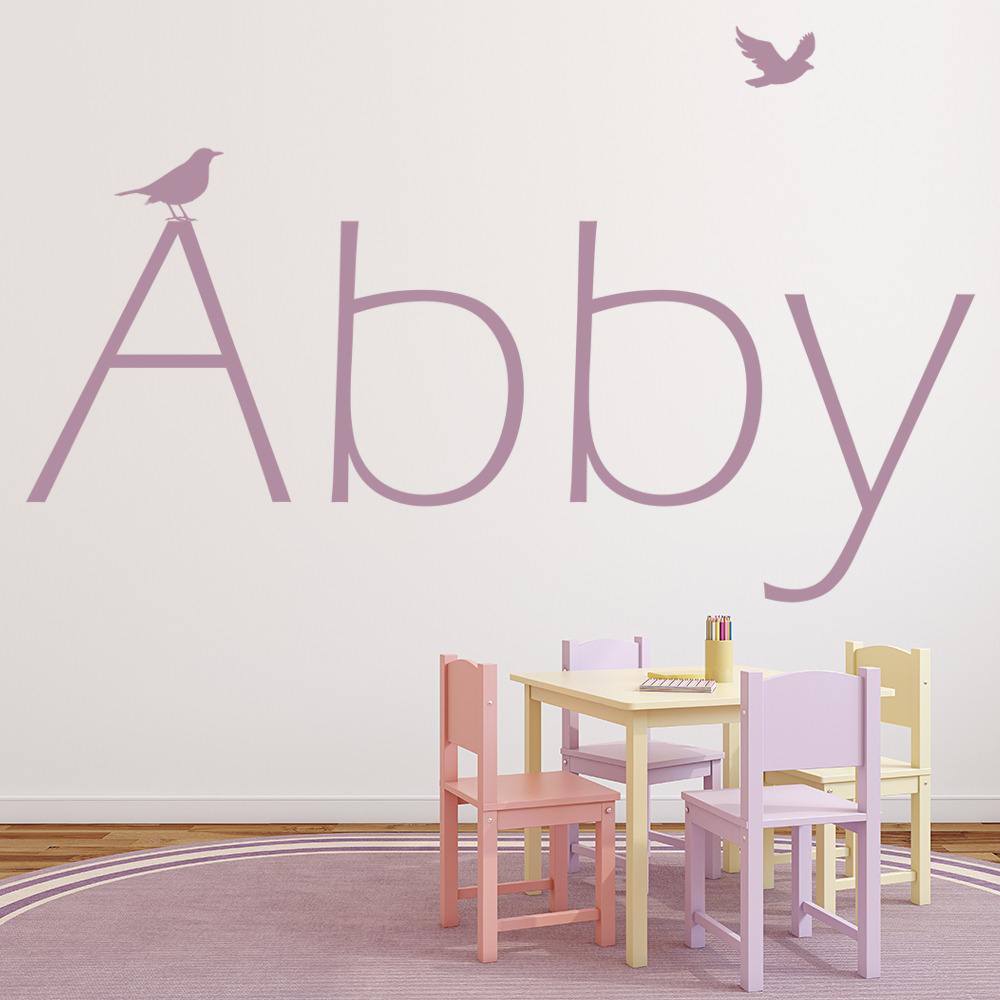Personalised Name Bird Wall Sticker