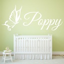 Personalised Name Butterfly Wall Sticker - Mod6