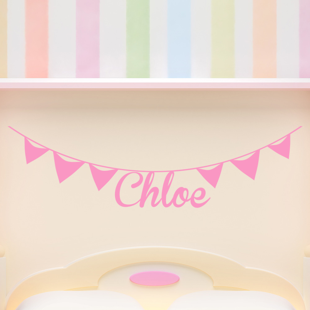 Personalised Name Bunting Wall Sticker