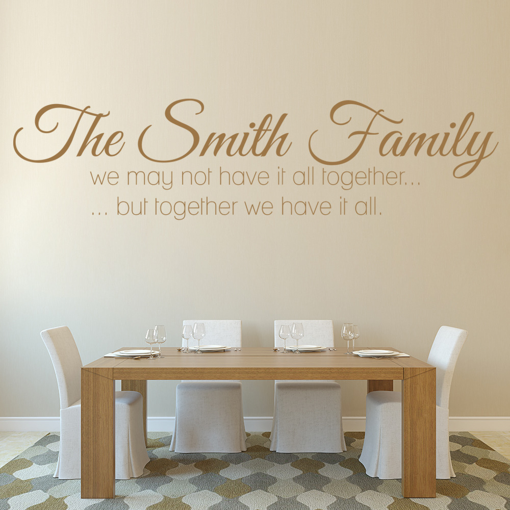 Personalised Name Family Quote Wall Sticker - Mod8