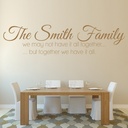 Personalised Name Family Quote Wall Sticker - Mod8
