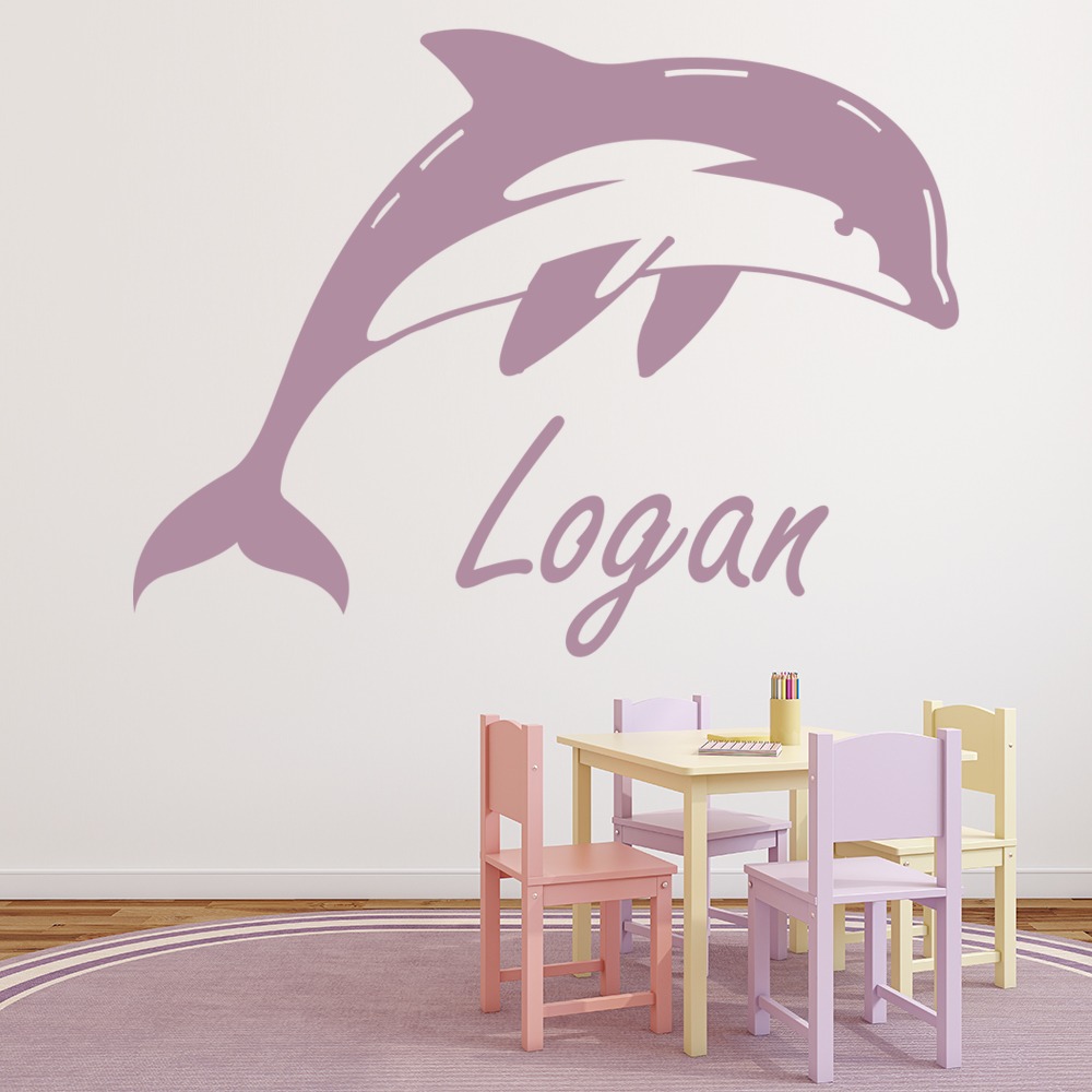 Personalised Name Dolphin Wall Sticker