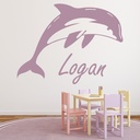 Personalised Name Dolphin Wall Sticker