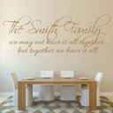 Personalised Name Family Quote Wall Sticker - Mod7