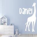 Personalised Name Giraffe Wall Sticker