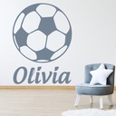 Personalised Name Girls Boys Football Wall Sticker