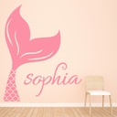 Personalised Name Mermaid Tail Wall Sticker