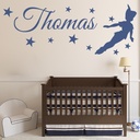 Personalised Name Peter Pan Fairytale Nursery Wall Sticker