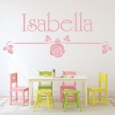 Personalised Name Rose Flower Wall Sticker